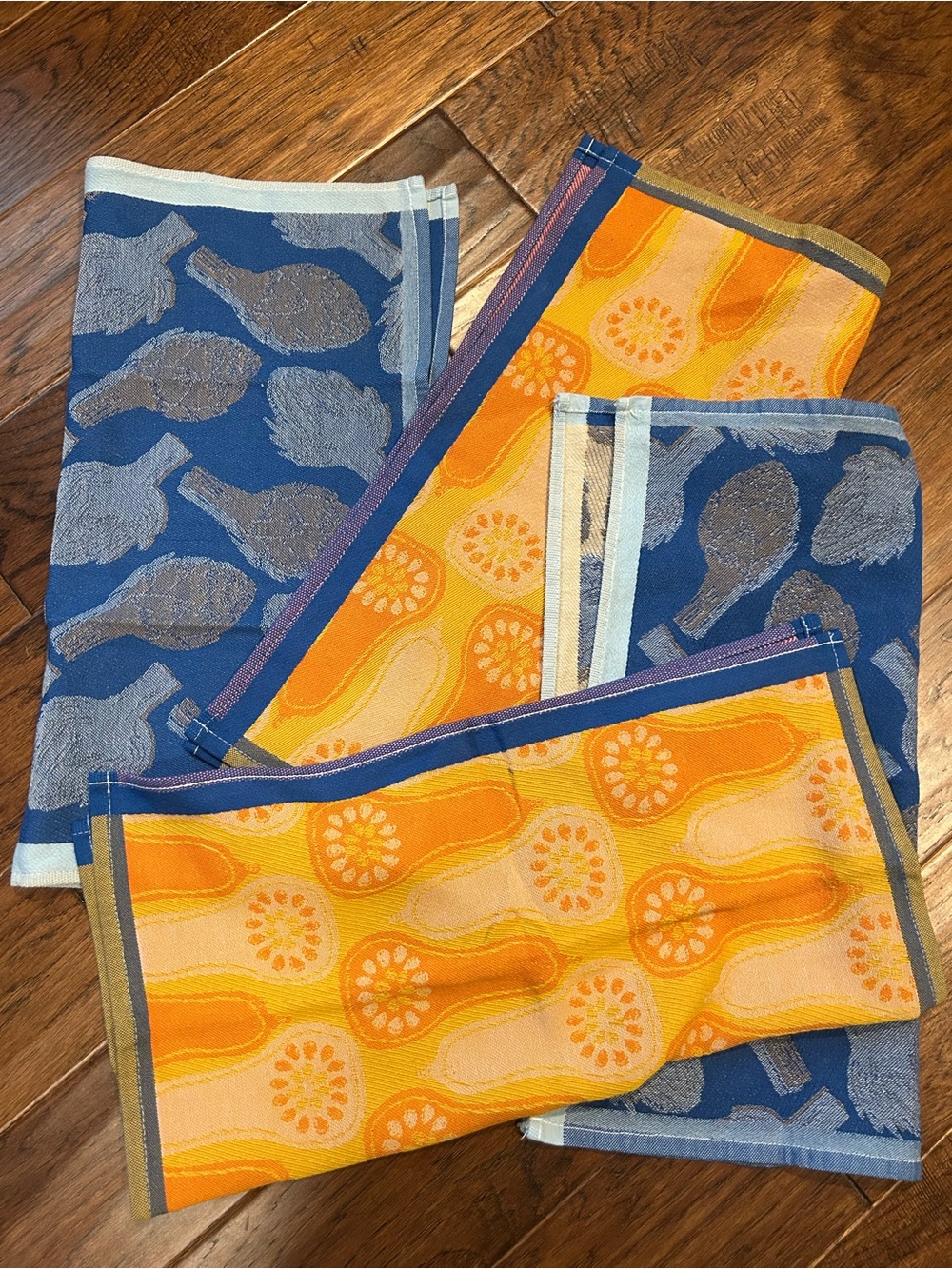 Anthropologie colorful cloth napkins - set of 4